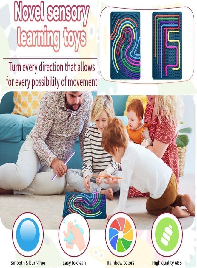 Xesakesi Christmas Stocking Stuffer Sensory Activity Board,Silent Fidget Toys for Calming Duble Sided Design Kids Busy Board for Fine Motor Skill,Silicone Calm Down Fidget Toy for Stress, Anxiety,ADHD & Autism - Image 4